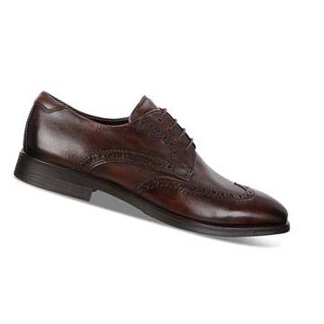 Ecco Melbourne Wingtip Tie Pensko Herre Brune | NO 523PJJ